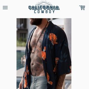 California Cowboy lined plush party robe